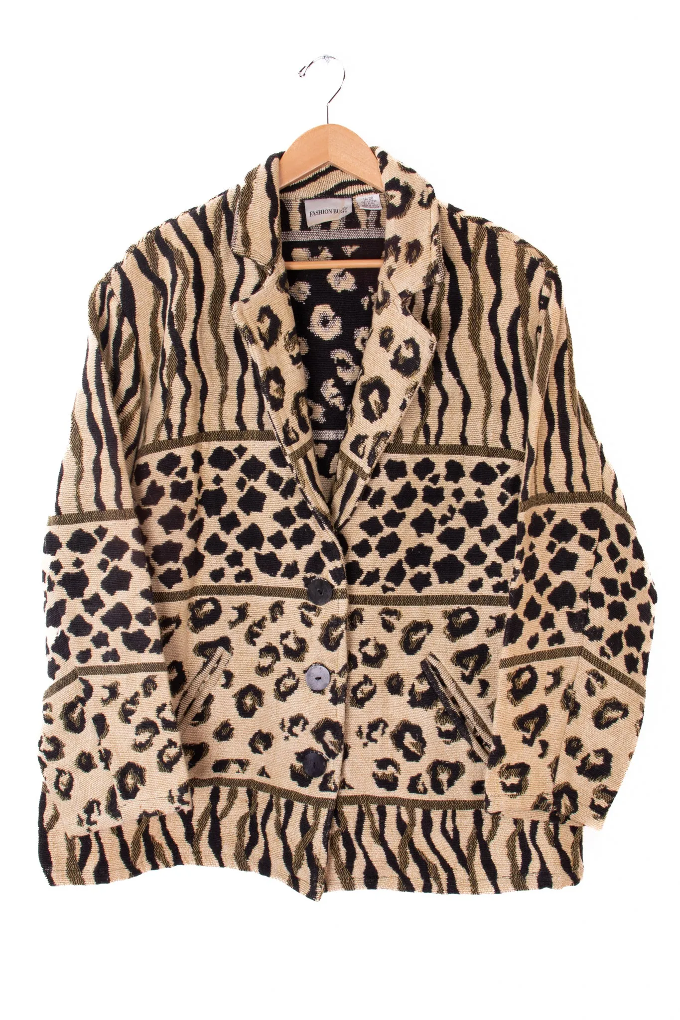 90s Fashion Bug Wild Cat Tapestry Jacket