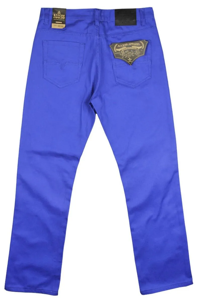 Access Apparel Royal Blue Men's Loose-Fit Jeans