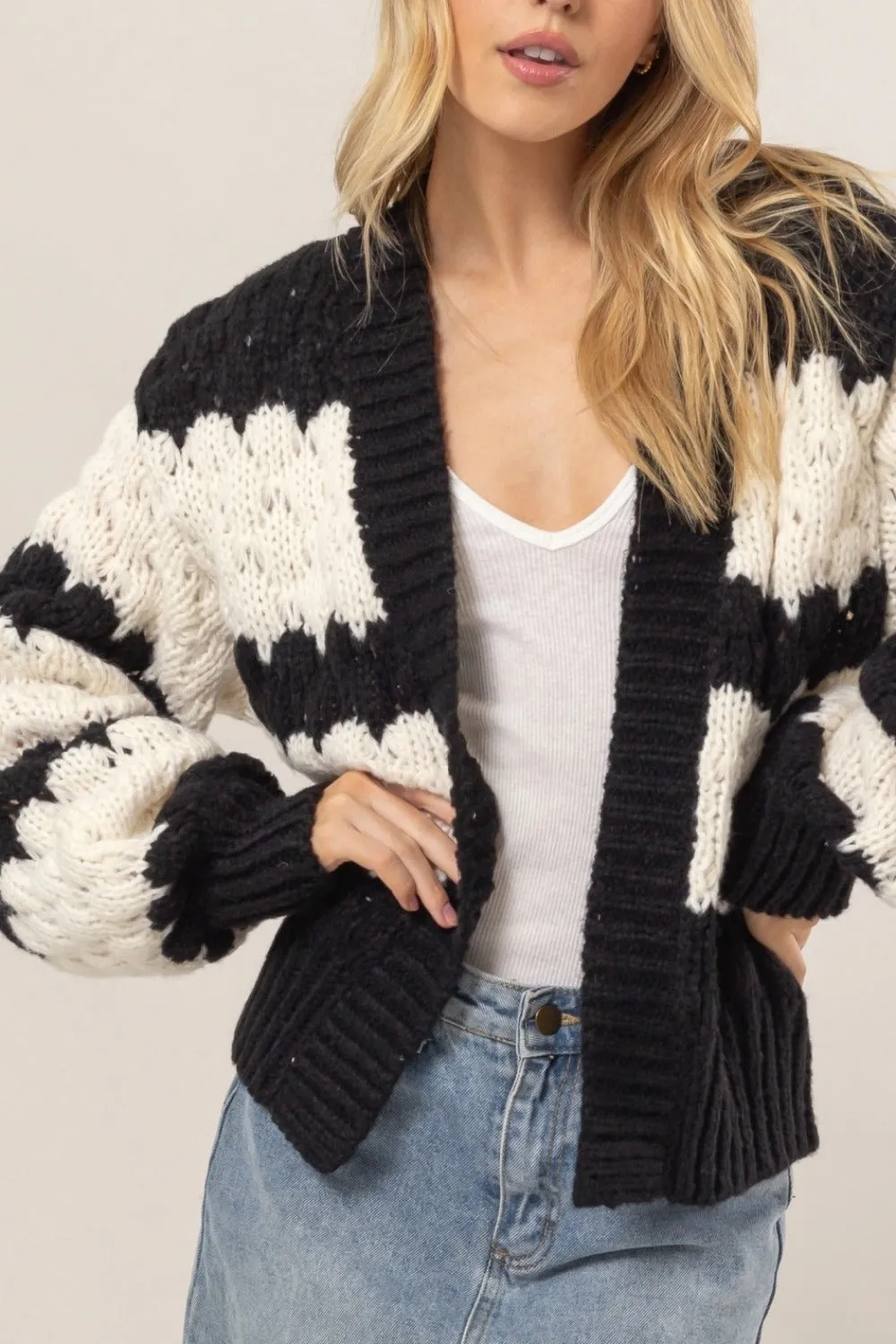 All I Need Scallop Open Front Cardigan