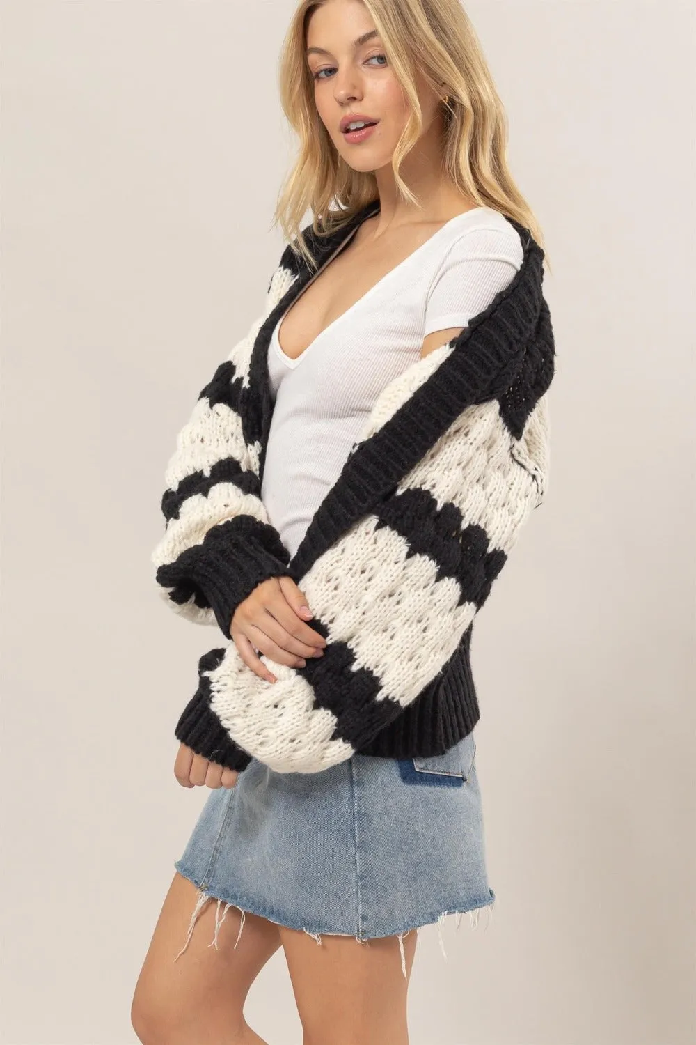 All I Need Scallop Open Front Cardigan