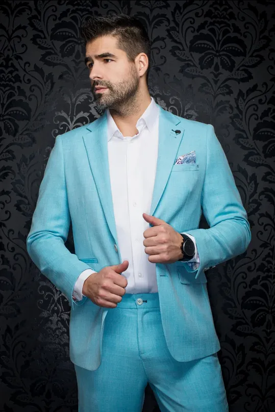 Au Noir Blazer | LANCASTER, Turquoise