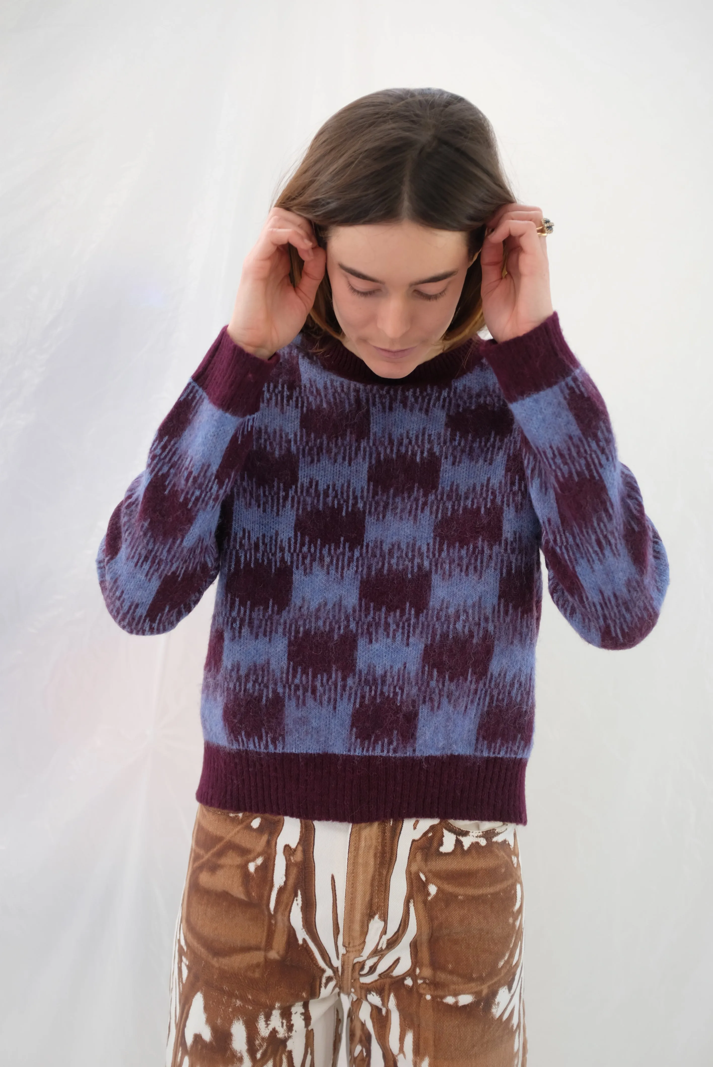 Beklina Bofill Crew Sweater Berry/Wine