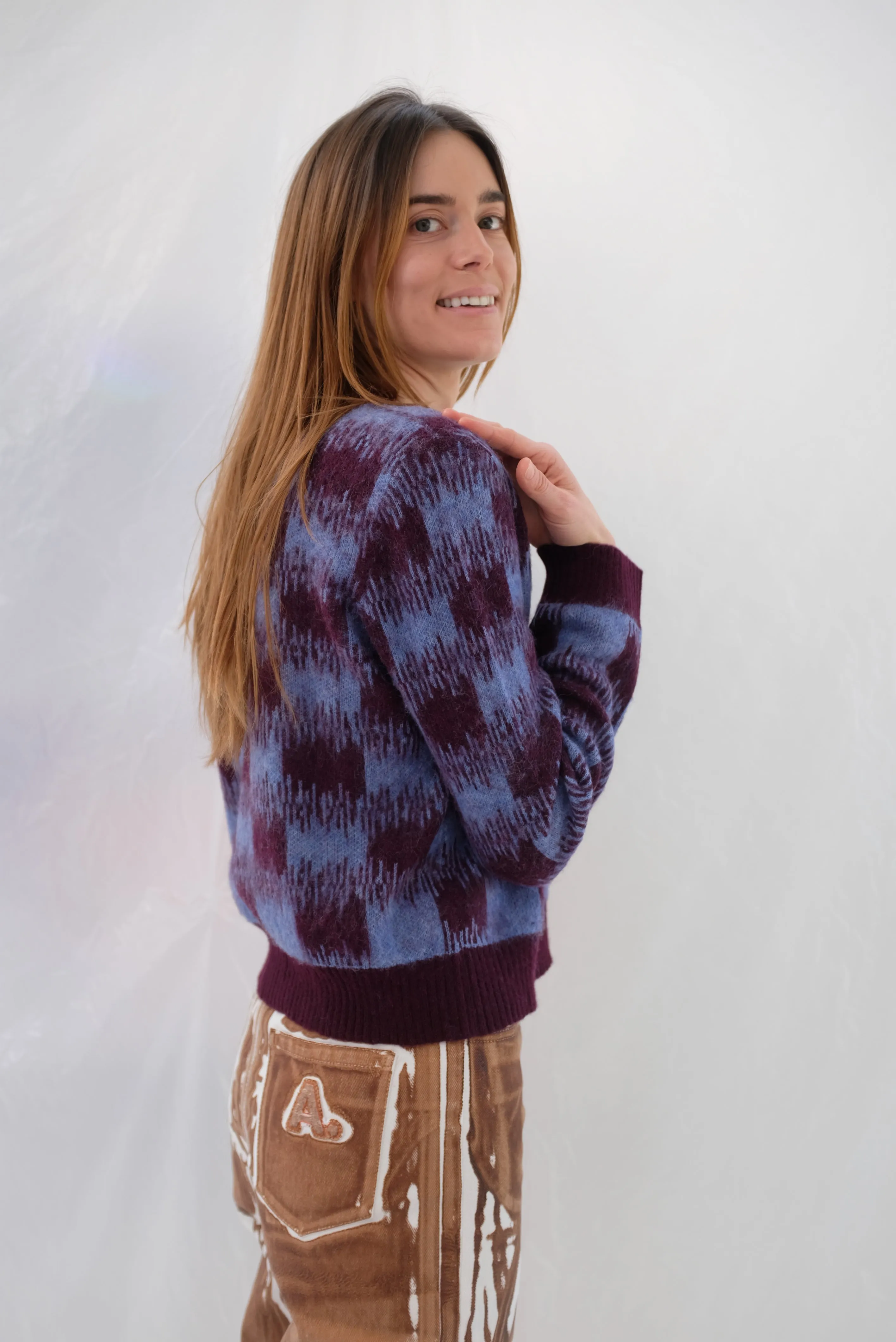 Beklina Bofill Crew Sweater Berry/Wine