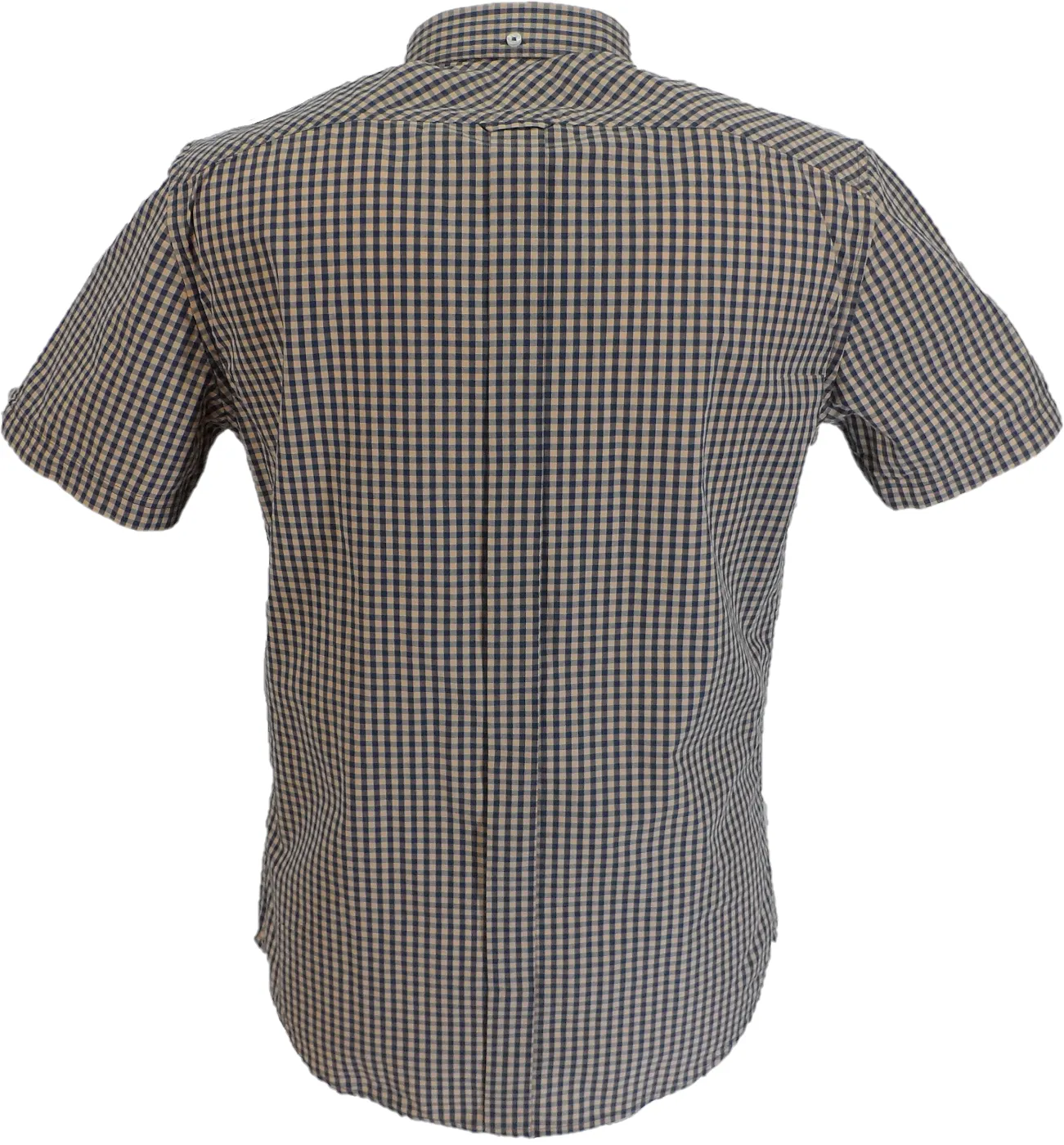 Ben Sherman Mens Copper Orange Gingham Check Shirts