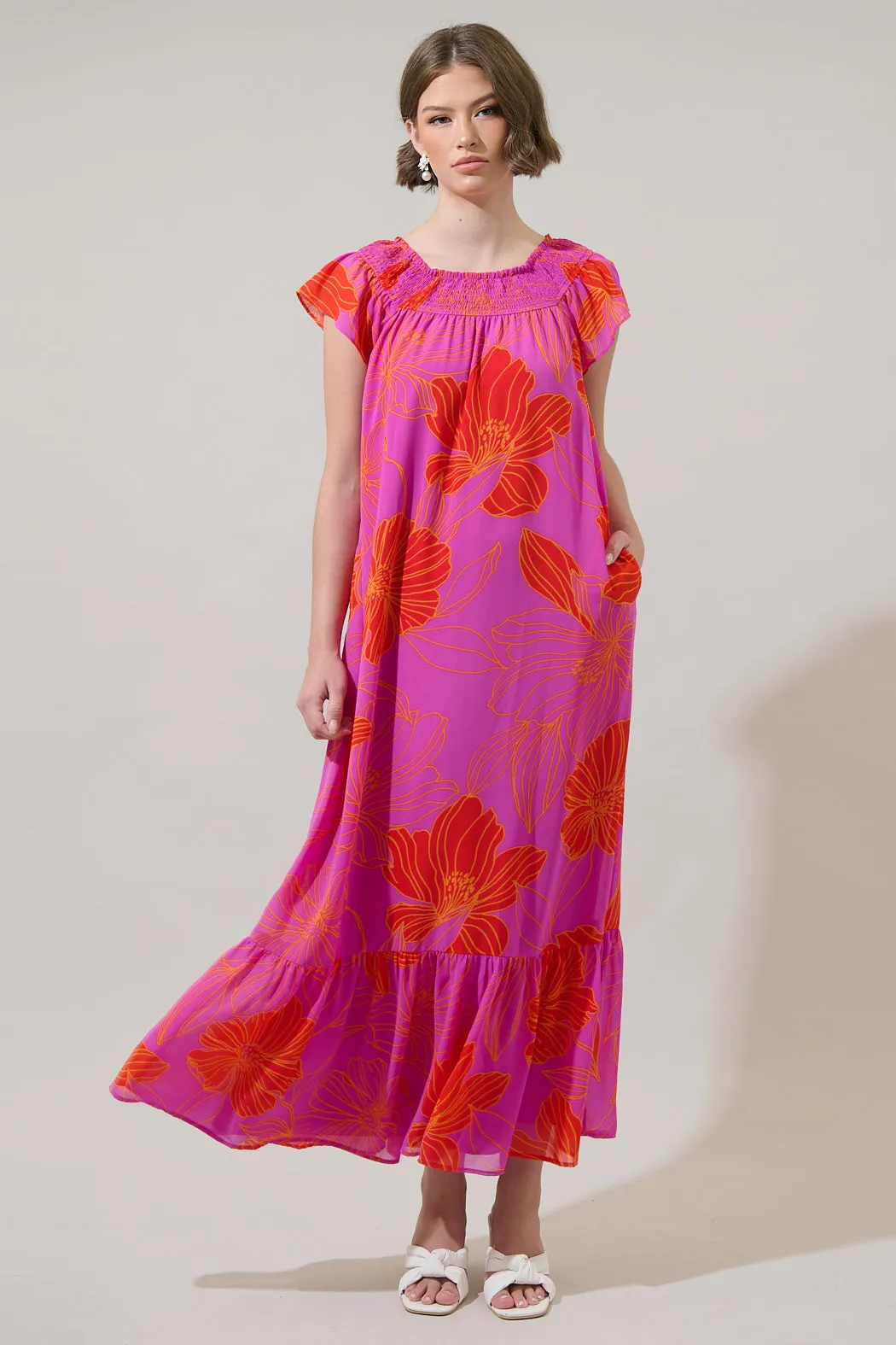 Blakeley Floral Jane Smocked Maxi Dress