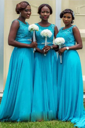 Blue long bridesmaid dress,elegant bridesmaid dress,new aarival bridesmaid dresses,SVD471