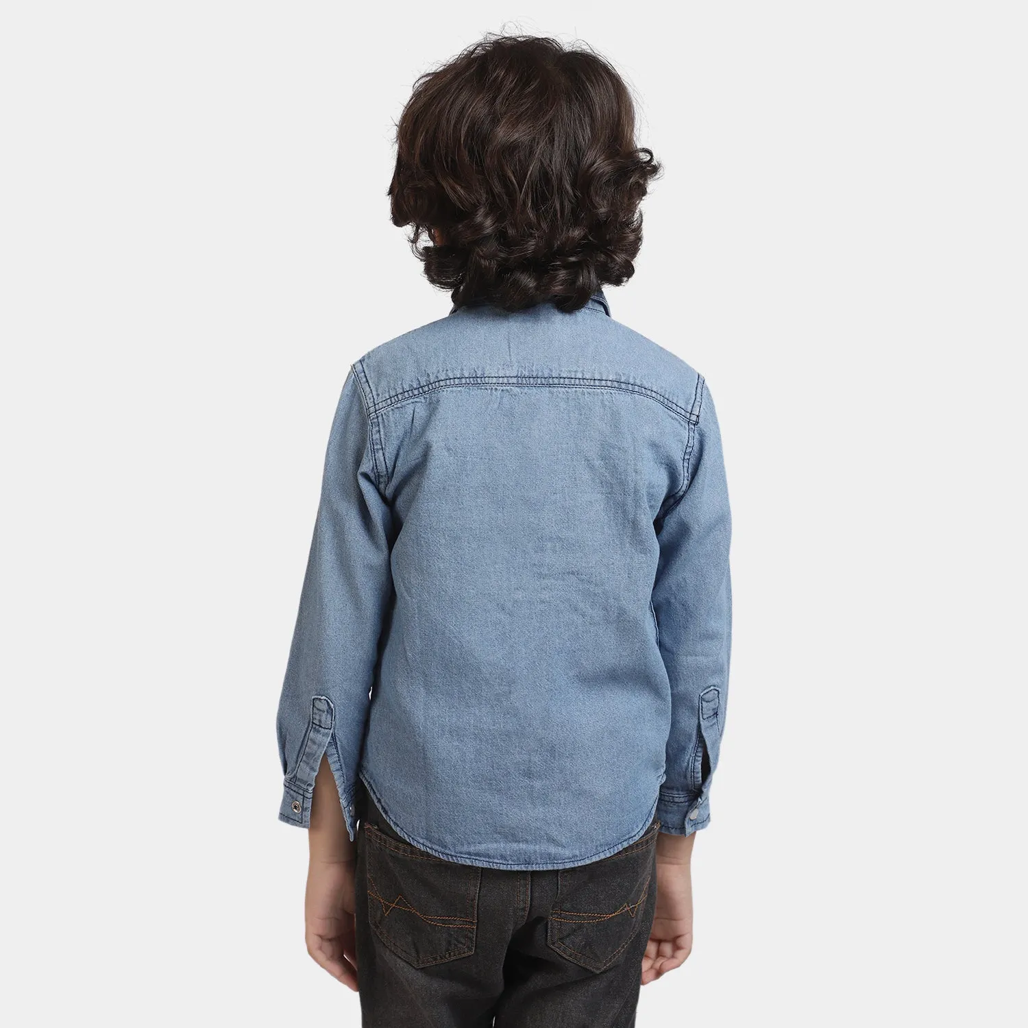 Boys Denim Casual Shirt Happy-D/Blue