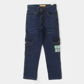 Boys Denim Pant Genius Alert - Mid Blue