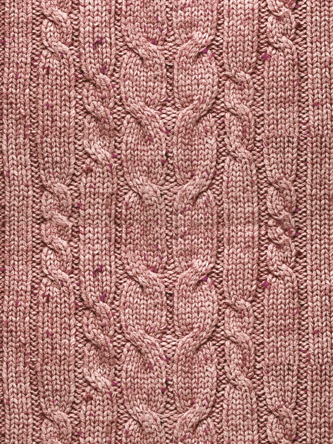 'Cable Knit' Wallpaper by Lingua Franca - Mauve