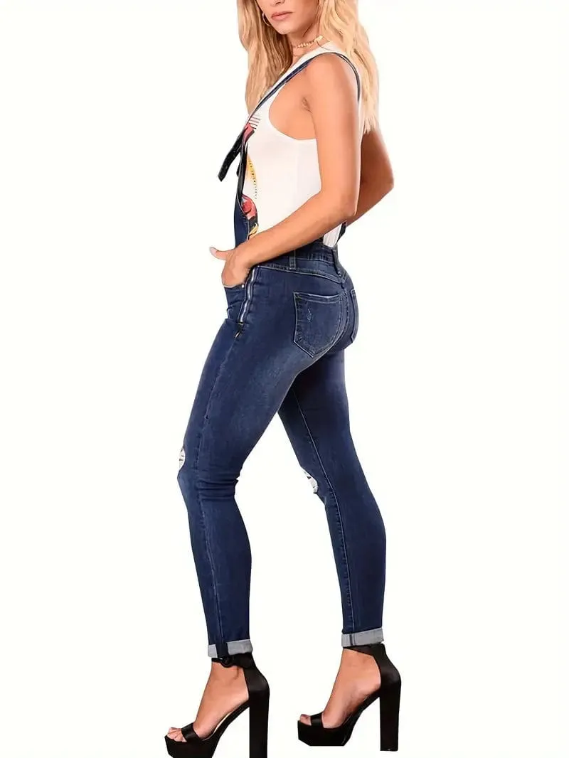 Casual Loose Fit Denim Jumpsuit