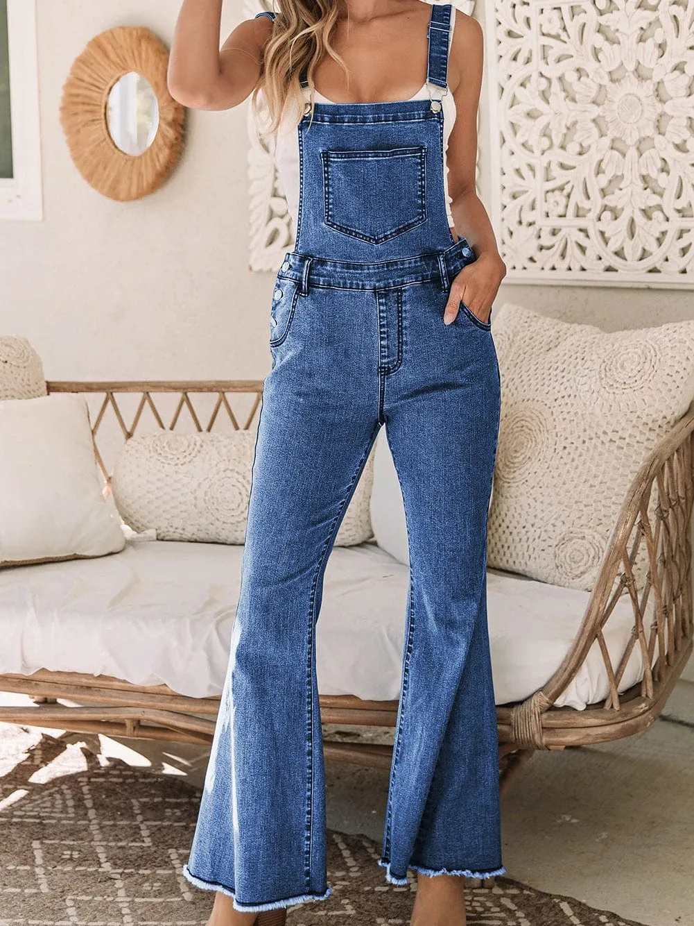 Casual Loose Fit Denim Jumpsuit