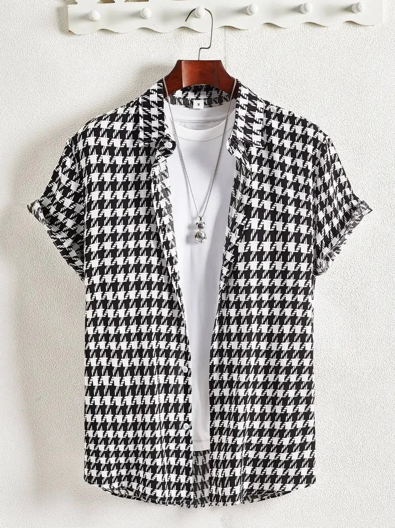 CLASSIC HOUNDSTOOTH SHORT-SLEEVE