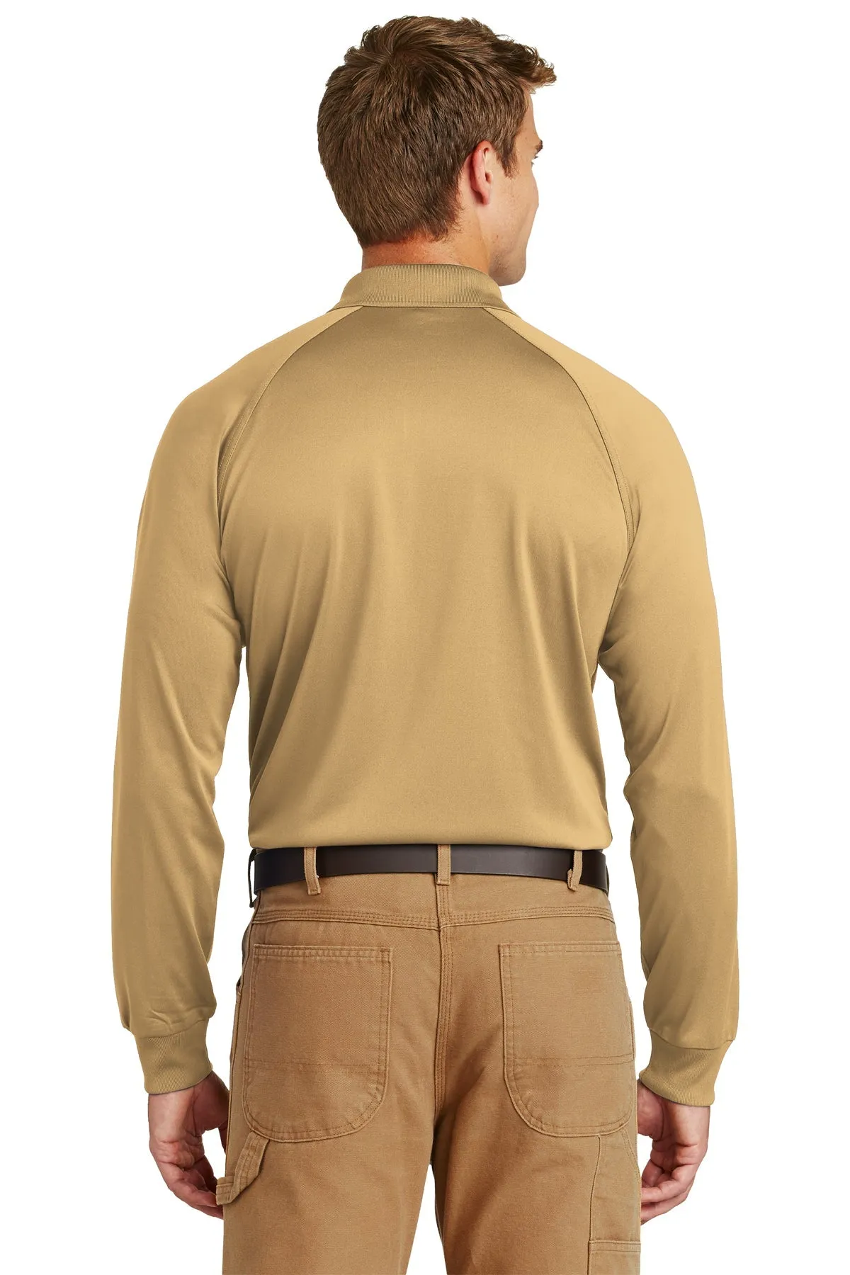 CornerStone Long Sleeve Tactical Polo, Tan