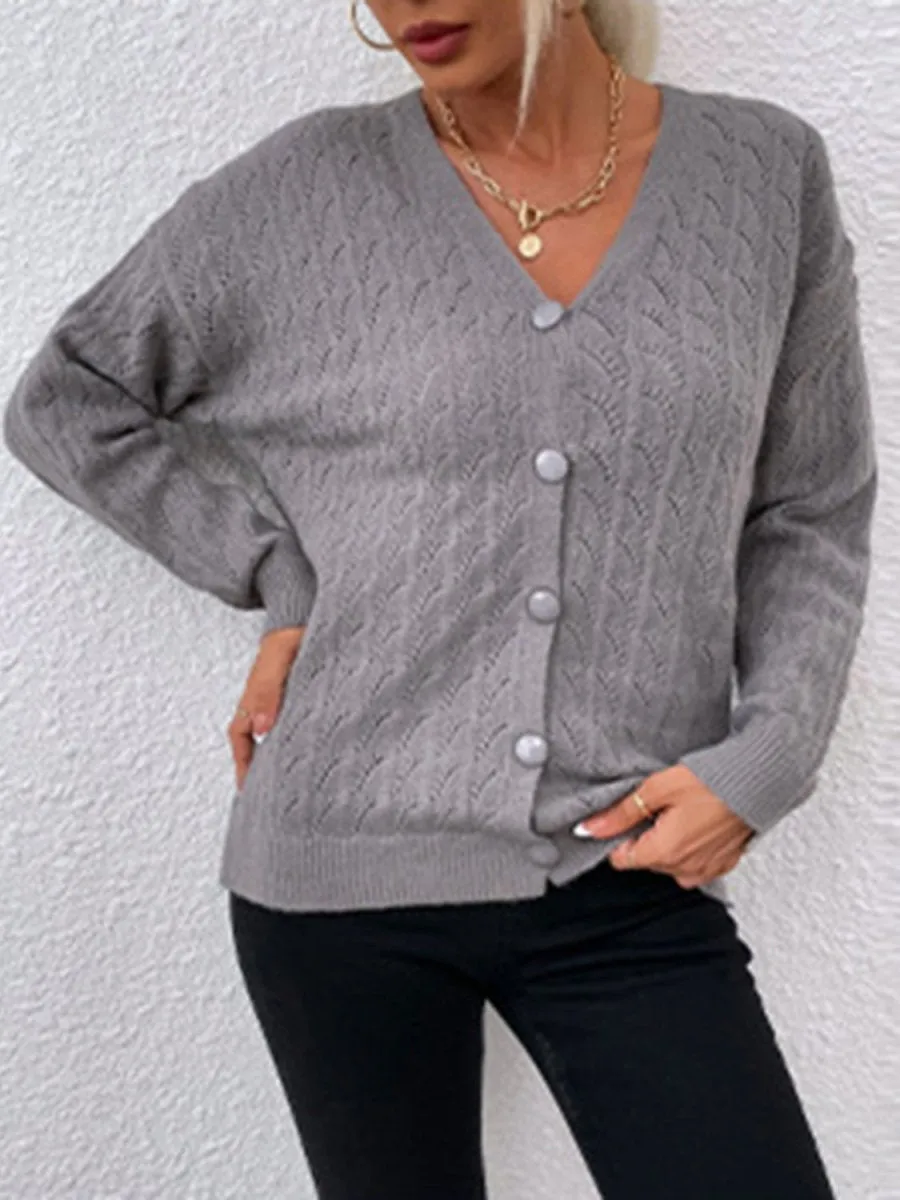 Cozy Comfort Gray Cardigan Sweater