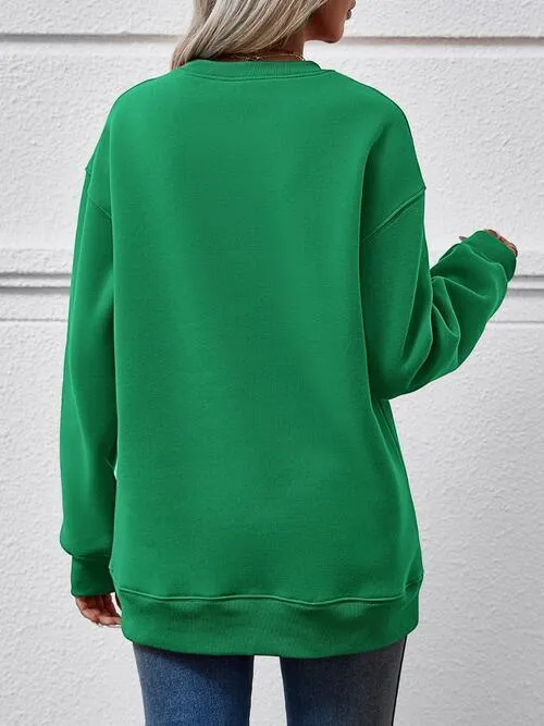 Cozy Oversized Polyester Round Neck Sweatshirt for Ultimate Comfort