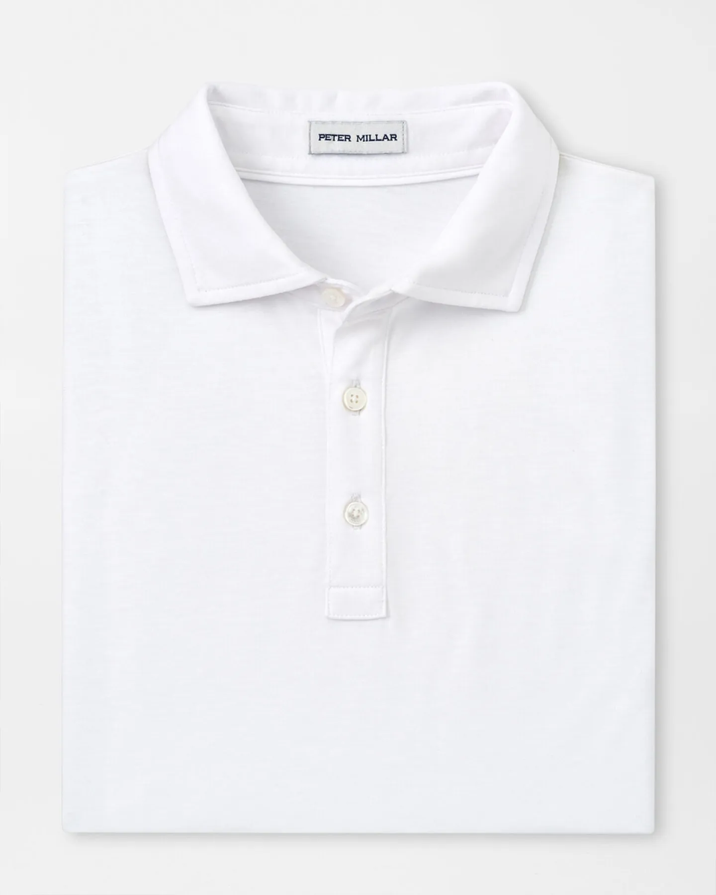 CROWN COMFORT COTTON SHORT SLEEVE POLO - WHITE