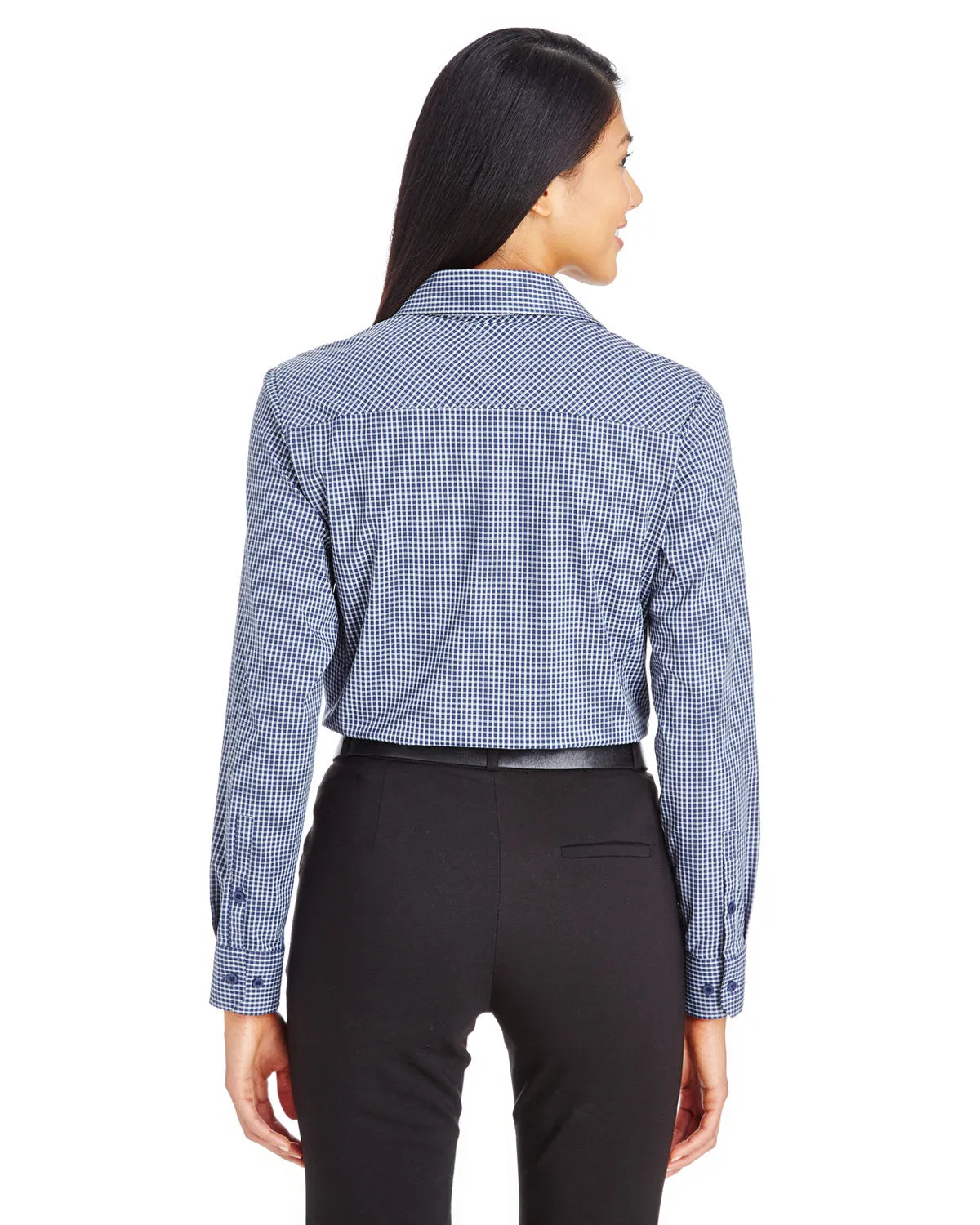 Devon & Jones Ladies CrownLux Performance Tonal Mini Check Shirt