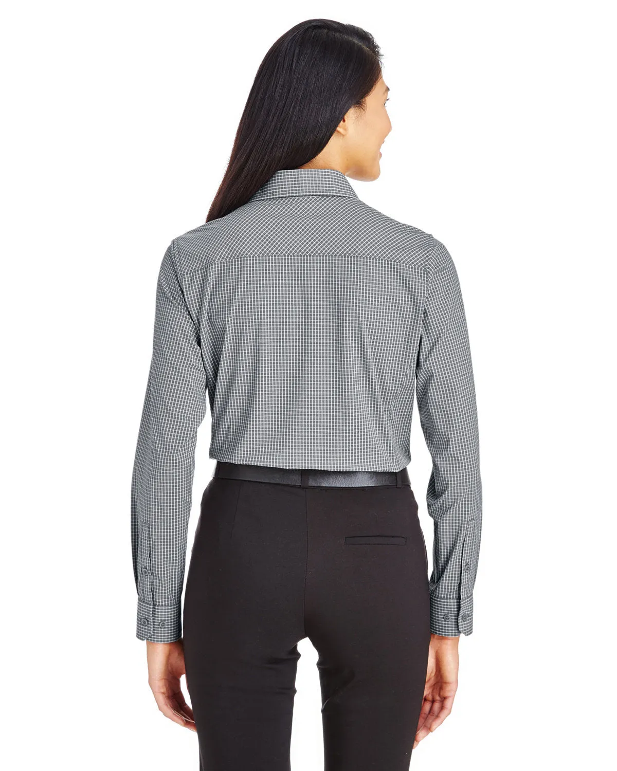 Devon & Jones Ladies CrownLux Performance Tonal Mini Check Shirt