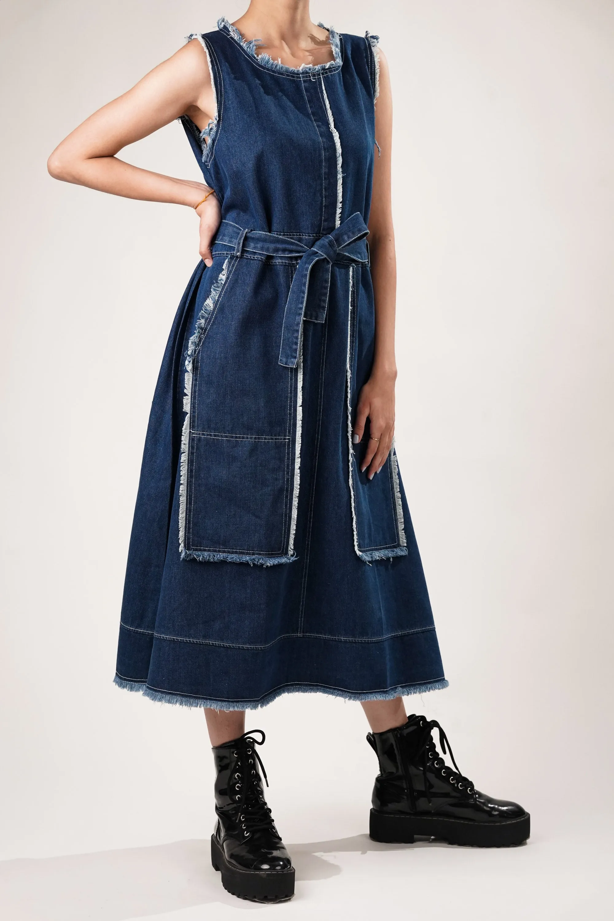 Edge Blue Denim Dress