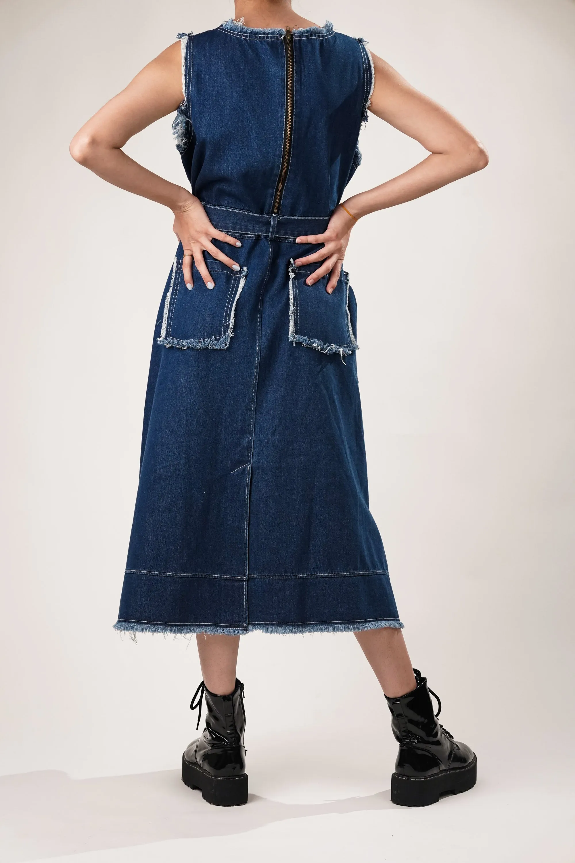 Edge Blue Denim Dress