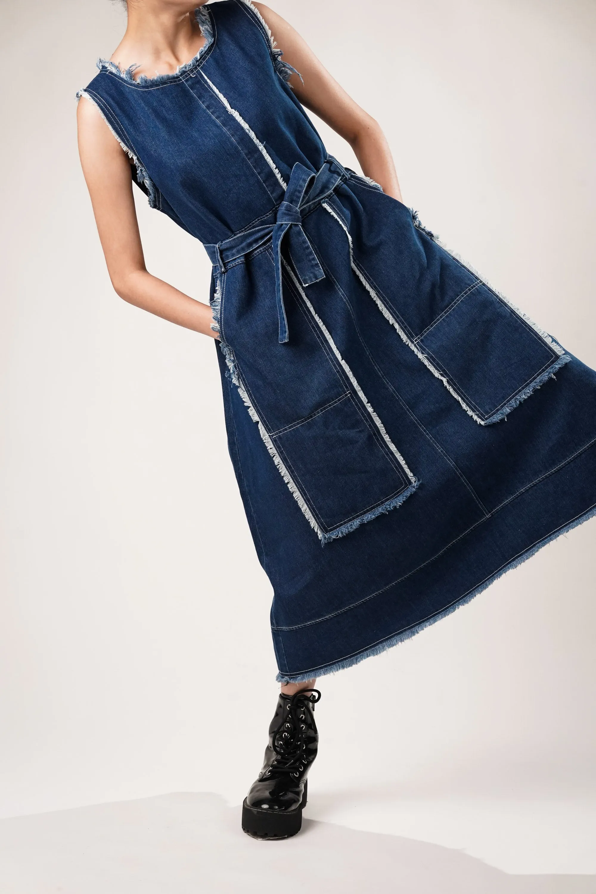 Edge Blue Denim Dress