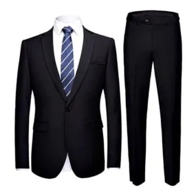 Exclusive Mosaique Men's Classic Black Suit