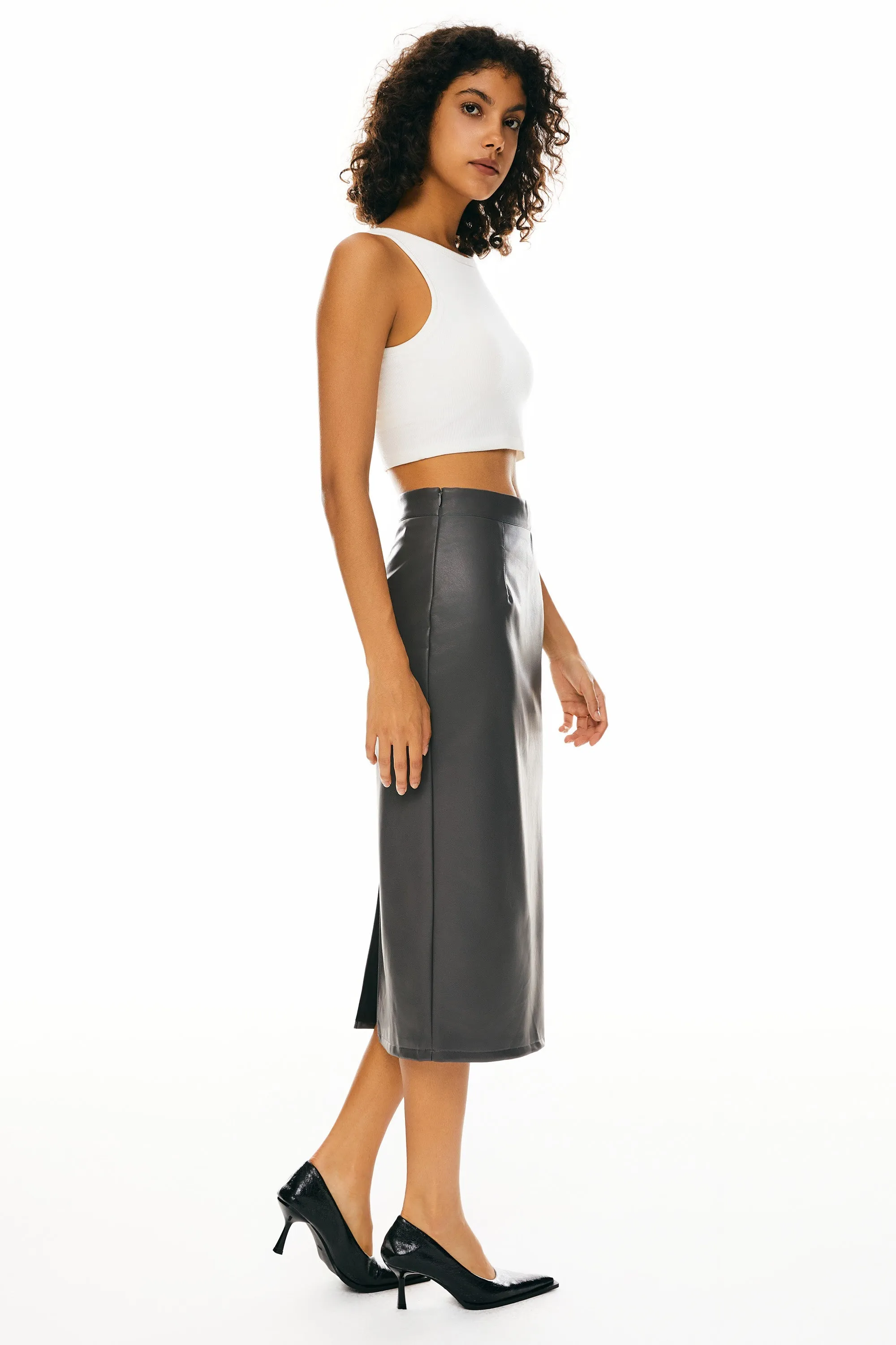 Faux Leather Pencil Skirts