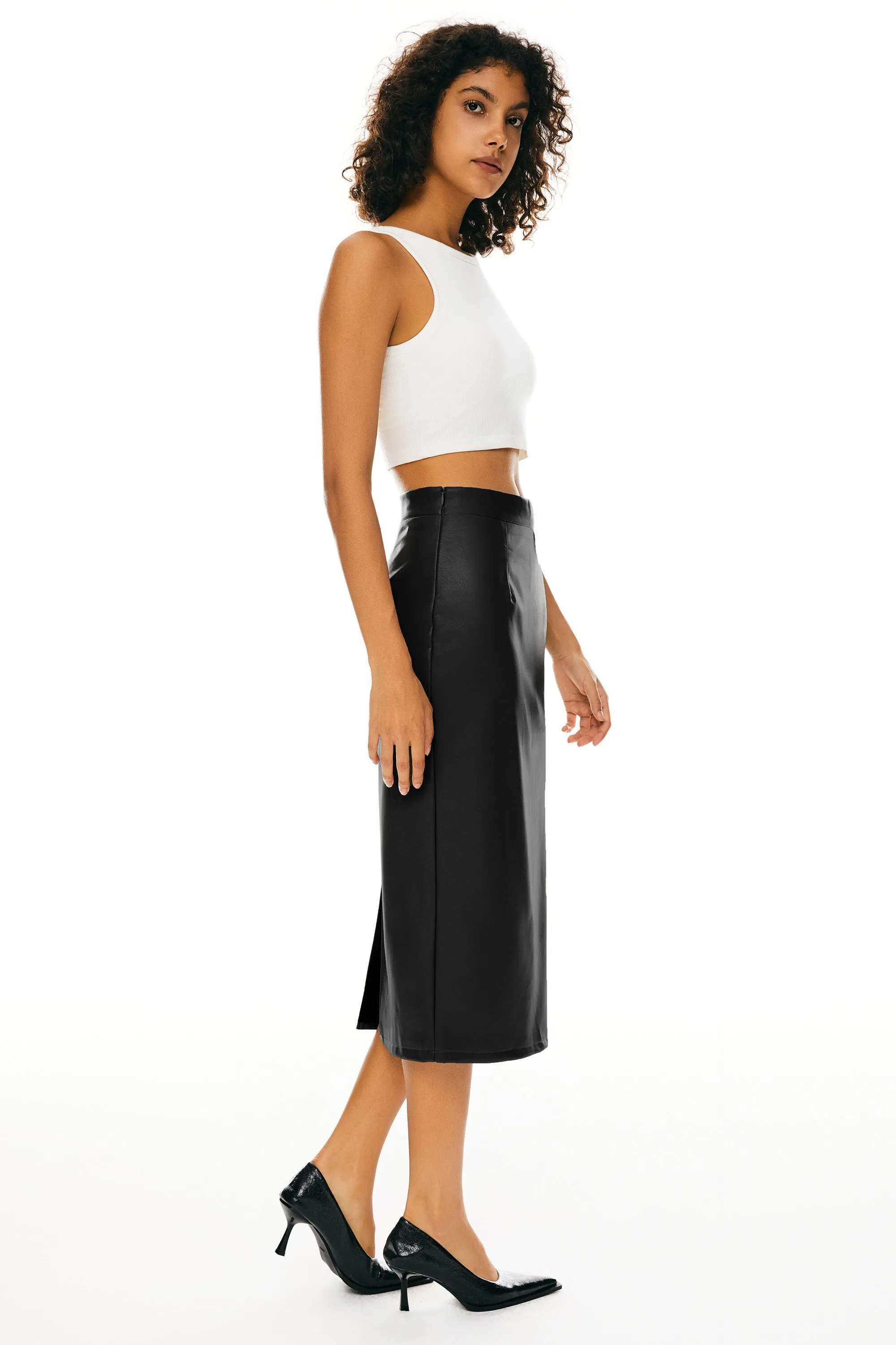 Faux Leather Pencil Skirts