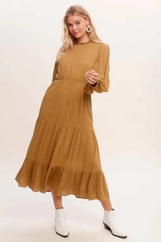 Feminine Boho Inspired Maxi Woven Dress