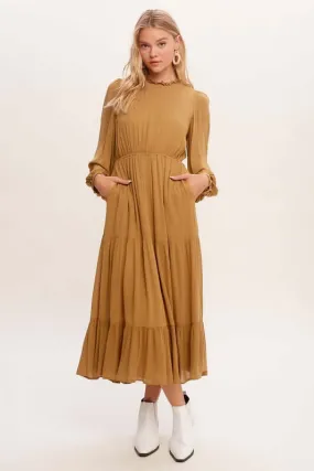 Feminine Boho Inspired Maxi Woven Dress