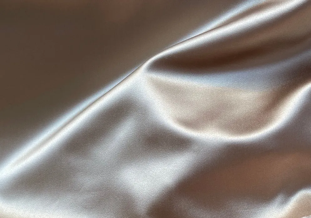 Finest Classic Golden Camel Silk Duchess Satin (Made in Italy)