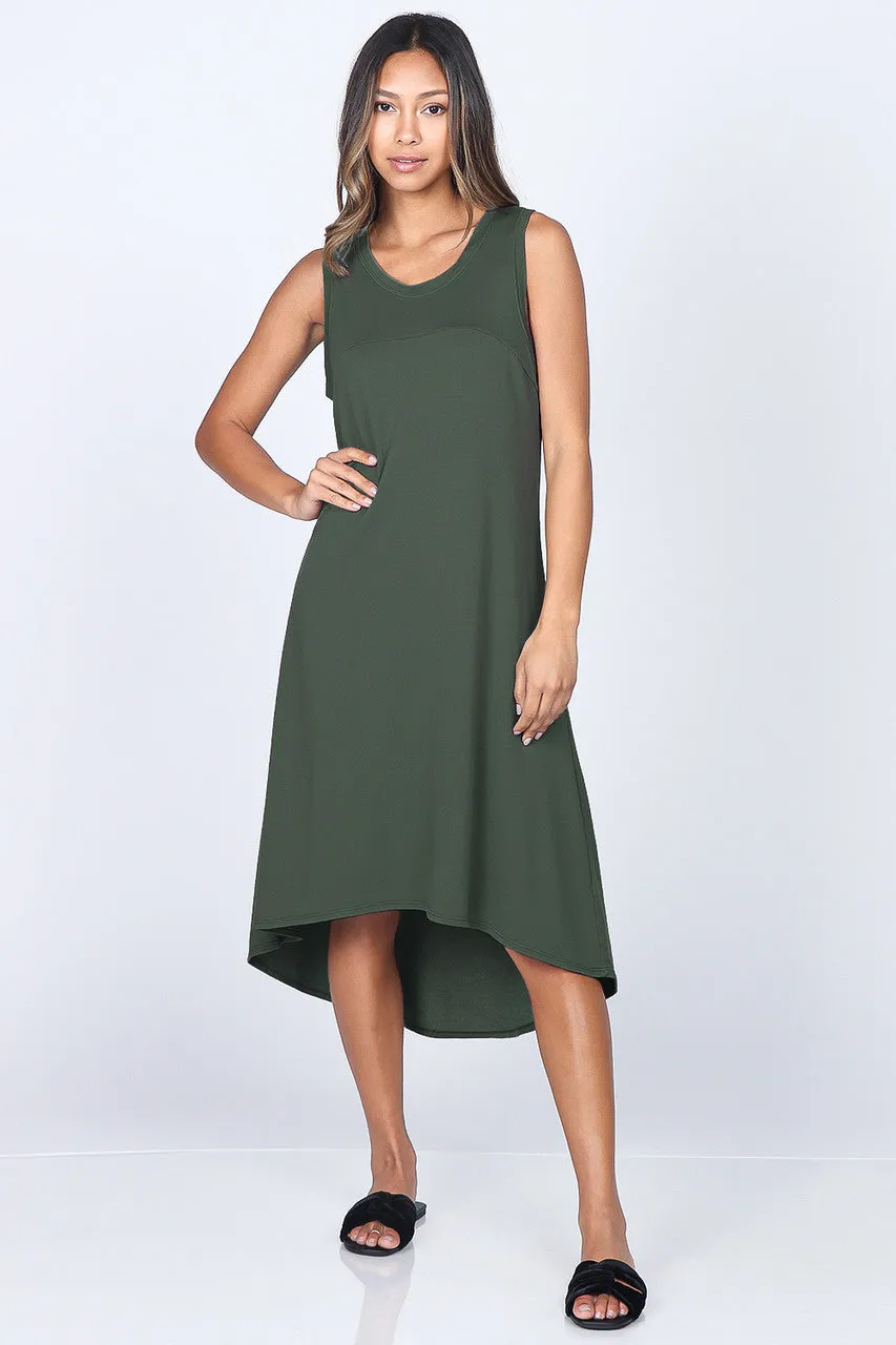 French Terry Spruce Sleeveless Dress