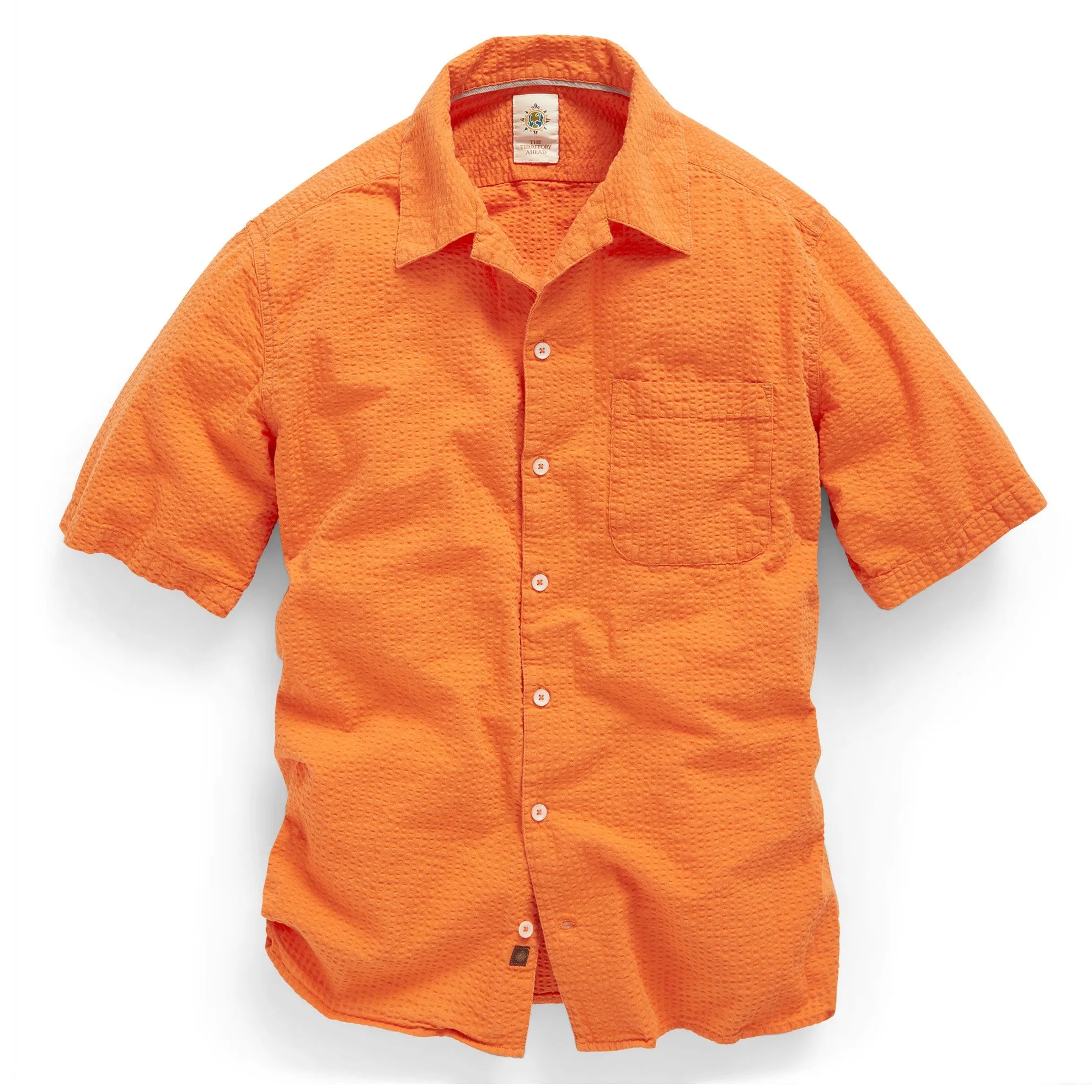 Gregale Short-Sleeve Solid Seersucker Shirt