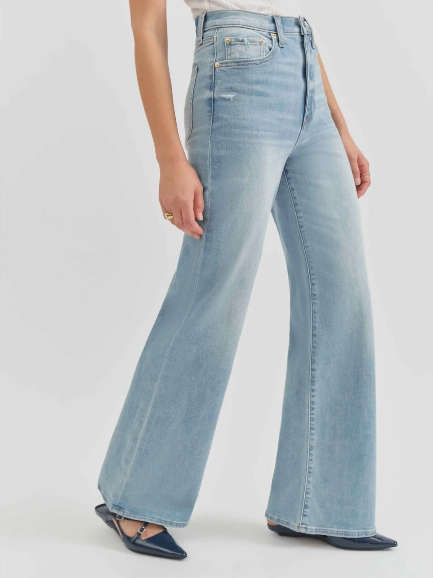 HIGH RISE WIDE LEG DENIM (LIGHT WASH)