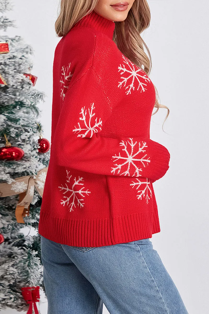 HWT1224 Snowflake Cozy Knit Sweater