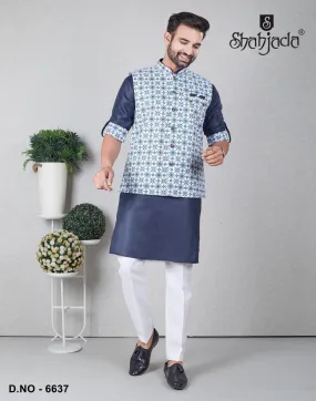 Kurta Jacket Set with Pants 6637