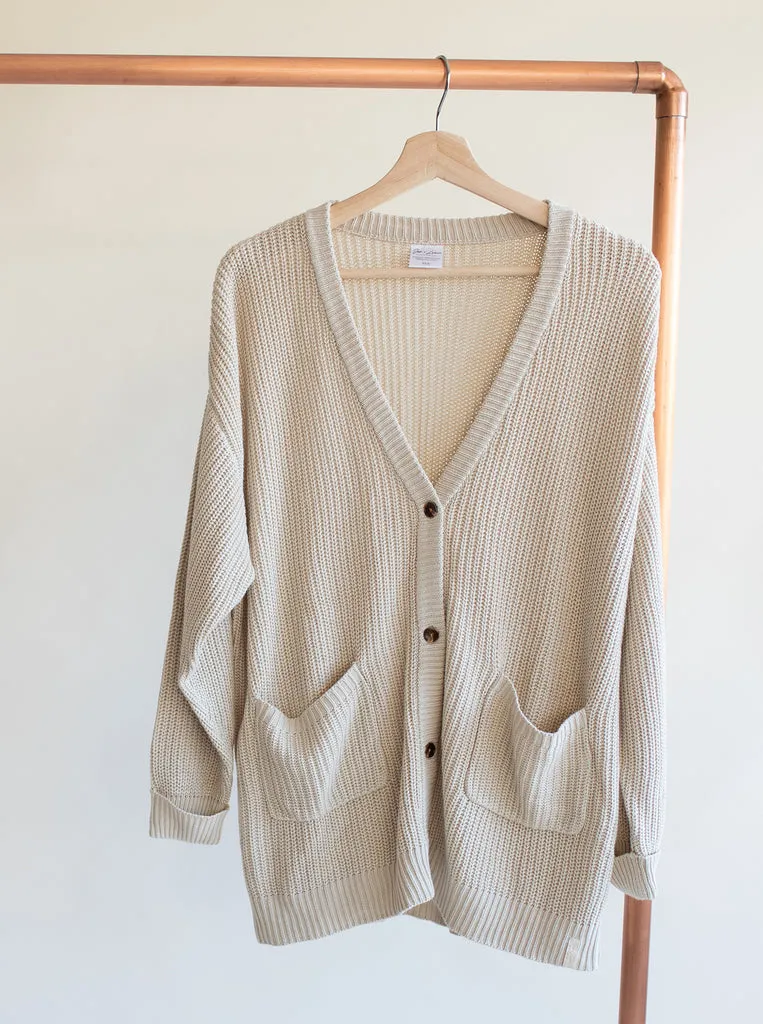 Ladies Knit Button Cardigan XL/XXL