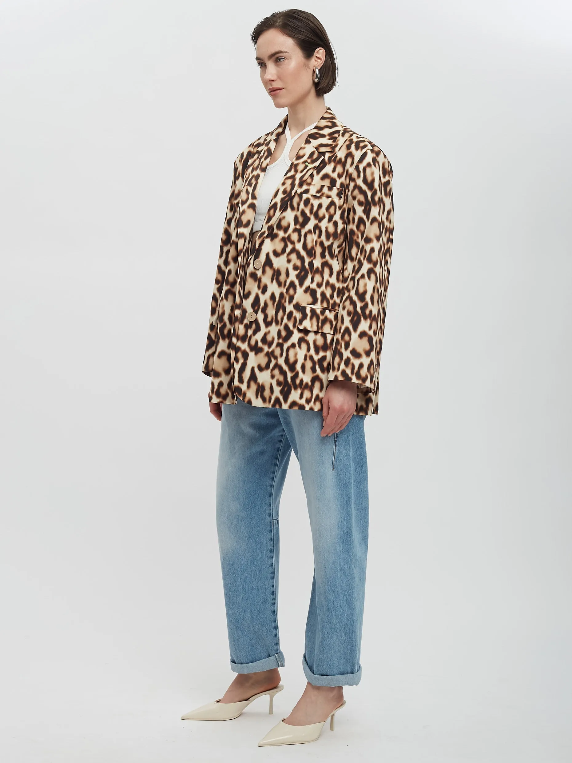 Leopard Print Blazer