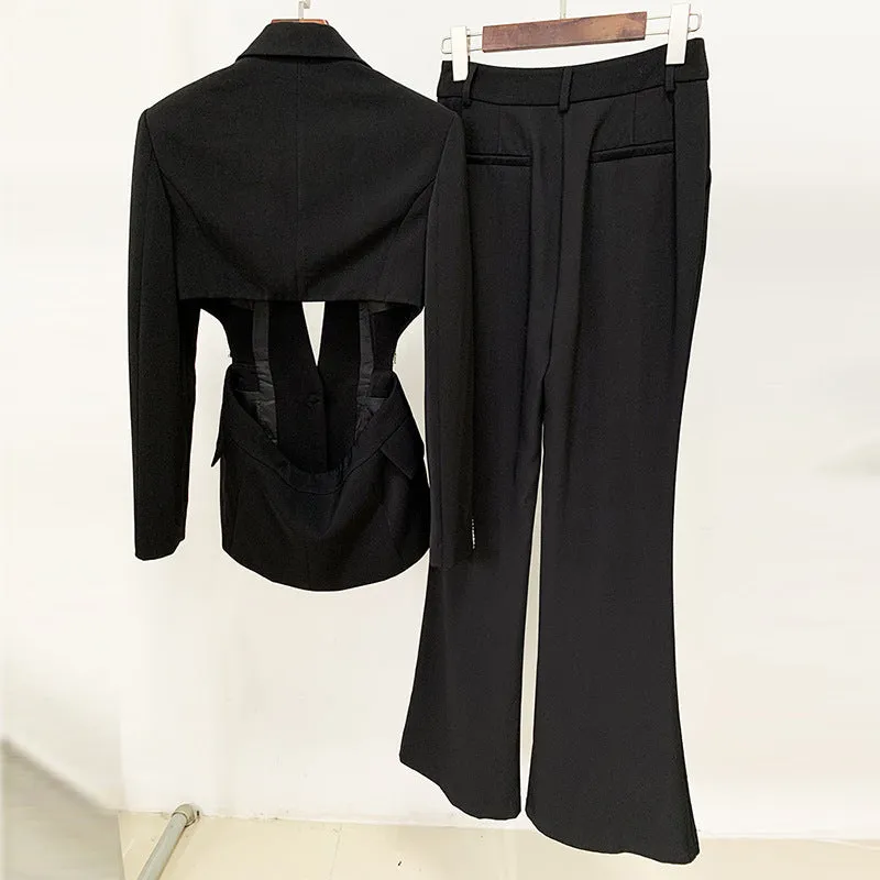 Luxury Blazers Pants Two Piece Set