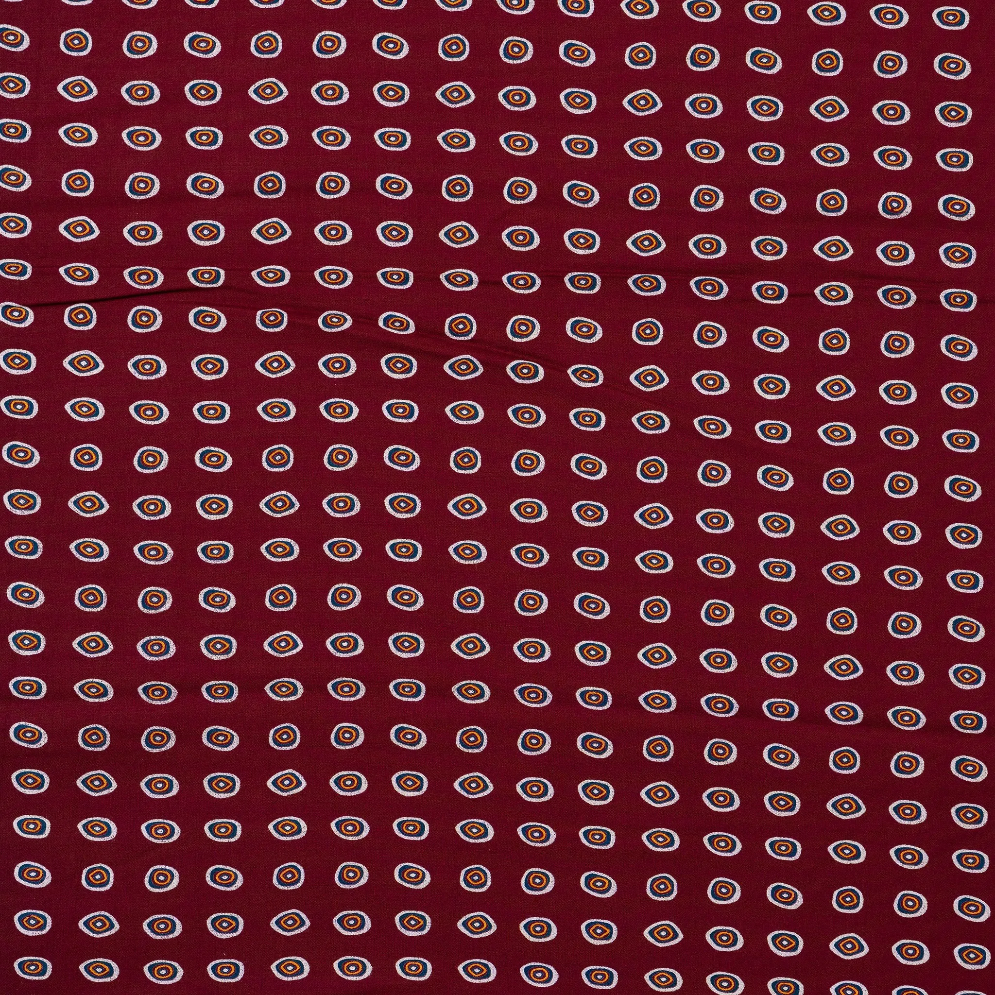 Maroon Rayon Printed Fabric