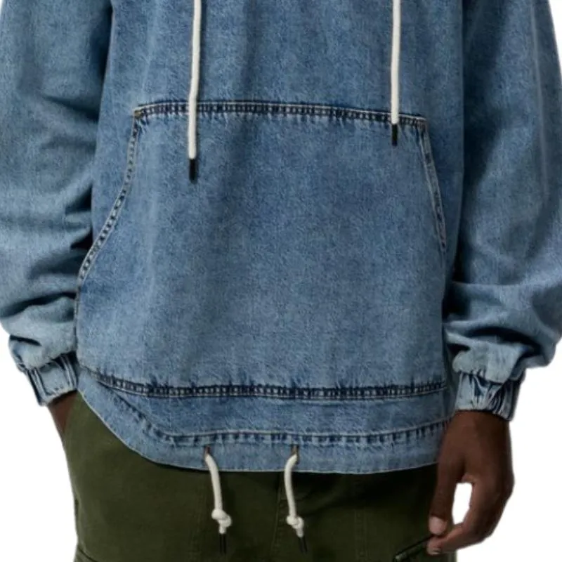 Men's Casual Fashion Denim Hoodie 28889891F