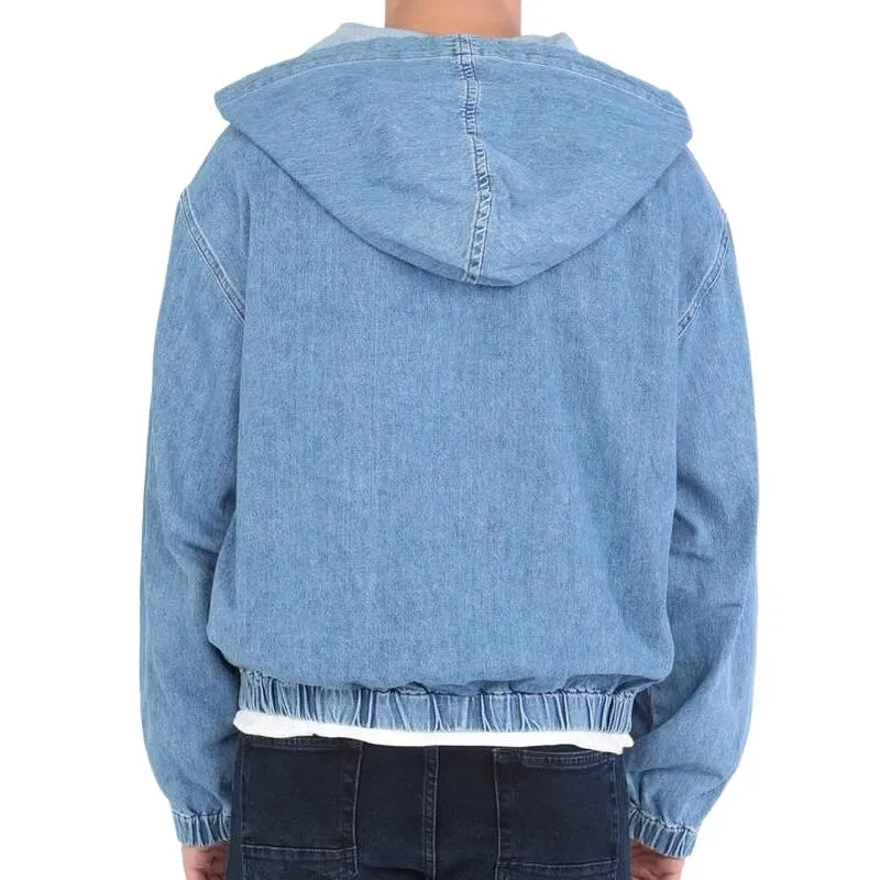 Men's Loose Casual Denim Hoodie 67111545F