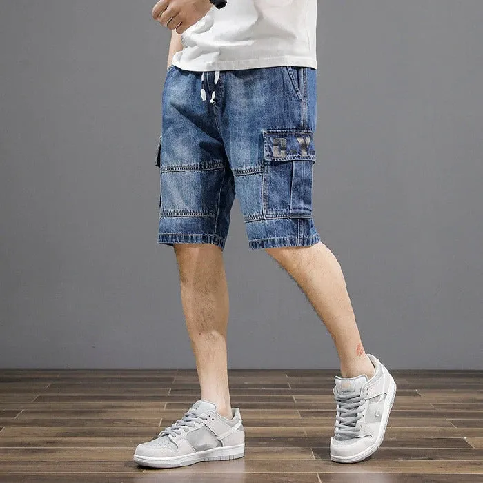 Men's Summer Casual Denim Cargo Shorts