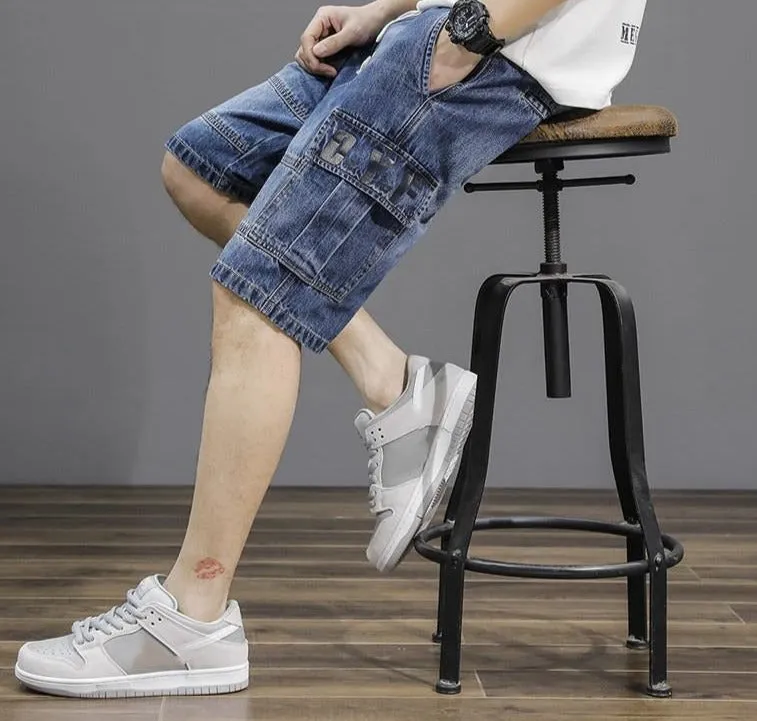 Men's Summer Casual Denim Cargo Shorts