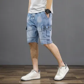 Men's Summer Casual Denim Cargo Shorts