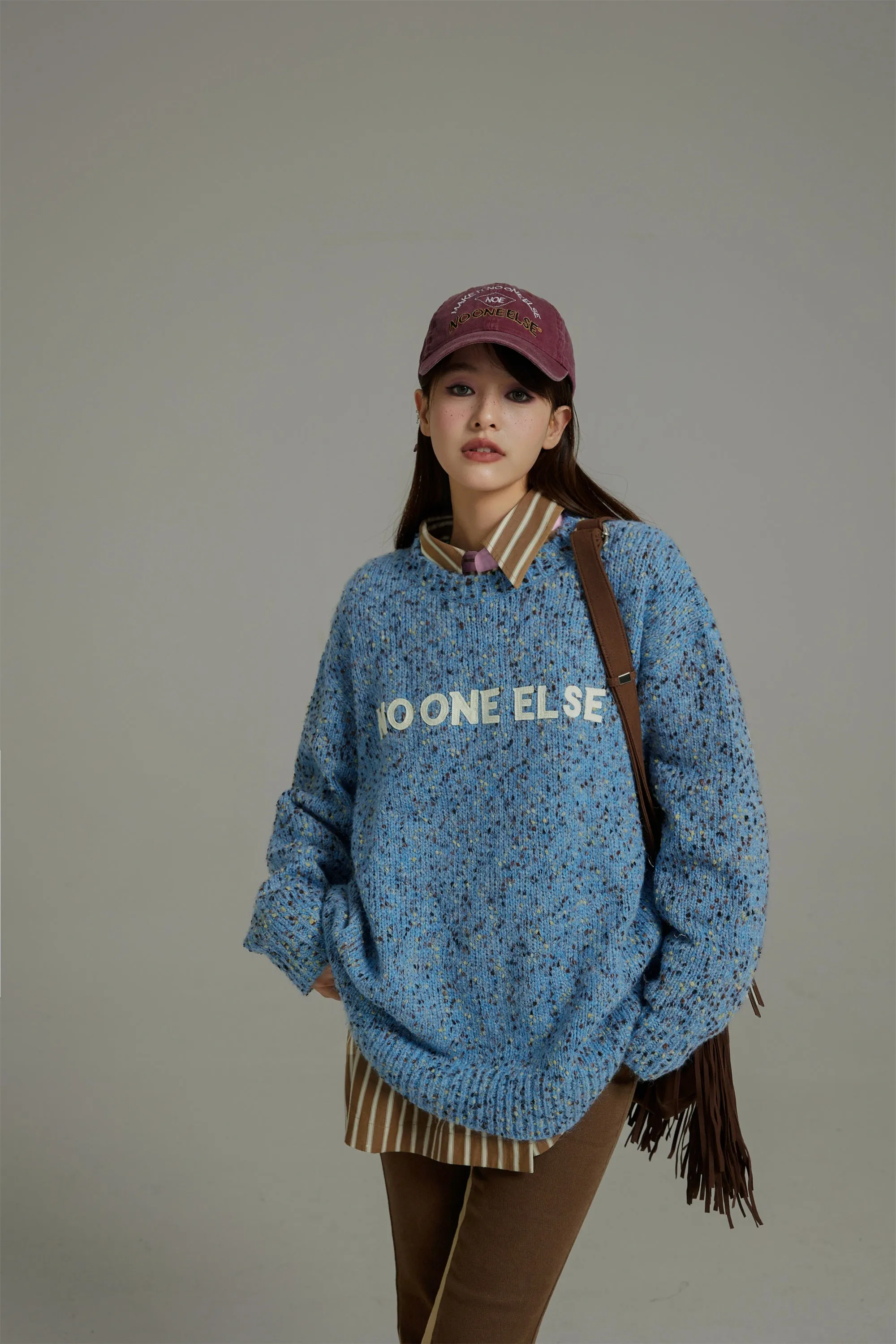 Noe Lettering Cozy Knit Sweater