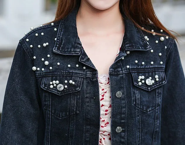 Pearl Casual Denim Jacket for Women