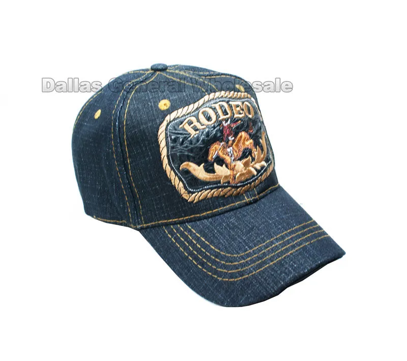 "Cowboy Rodeo" Casual Denim Caps Wholesale