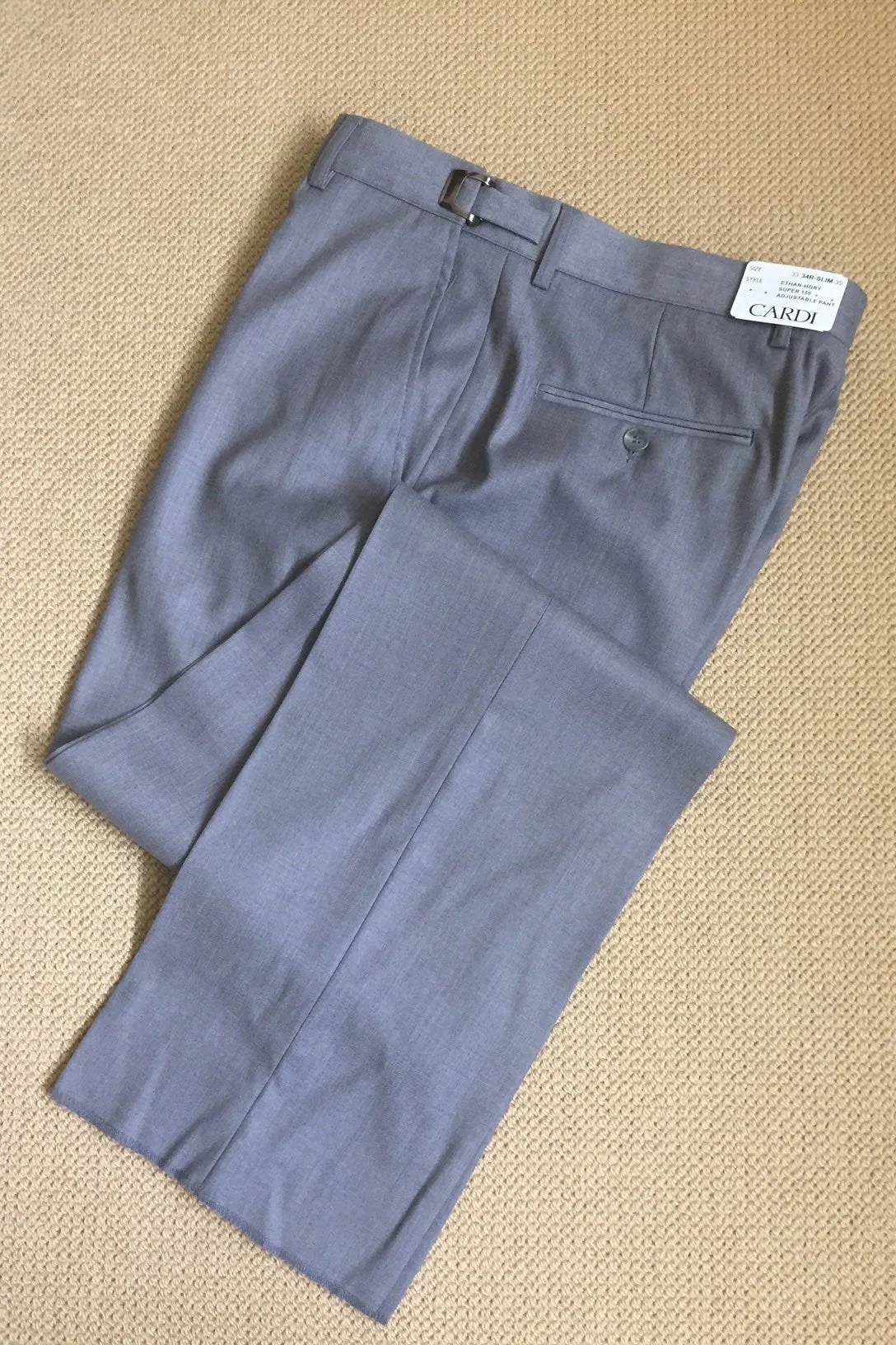 "Ethan" Kids Heather Grey Super 150's Luxury Viscose Blend Suit Pants