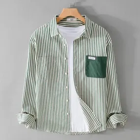 RELAX STRIPED BUTTON-DOWN